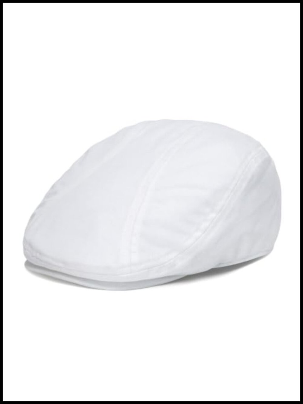 Men's Cotton Twill Newsboy Flat Cap Fitted Hat
